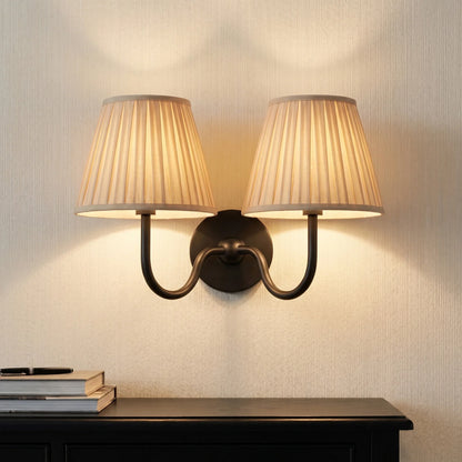 Eldric Classic Traditional Pleated Shade Wall Sconce