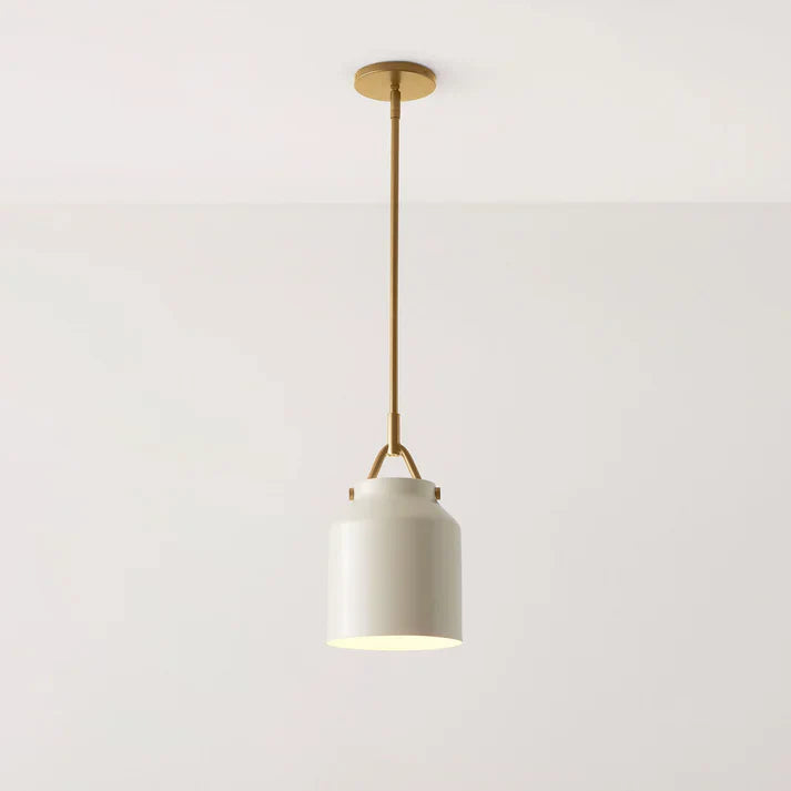 Aevric Nordic White Glass Pendant Light