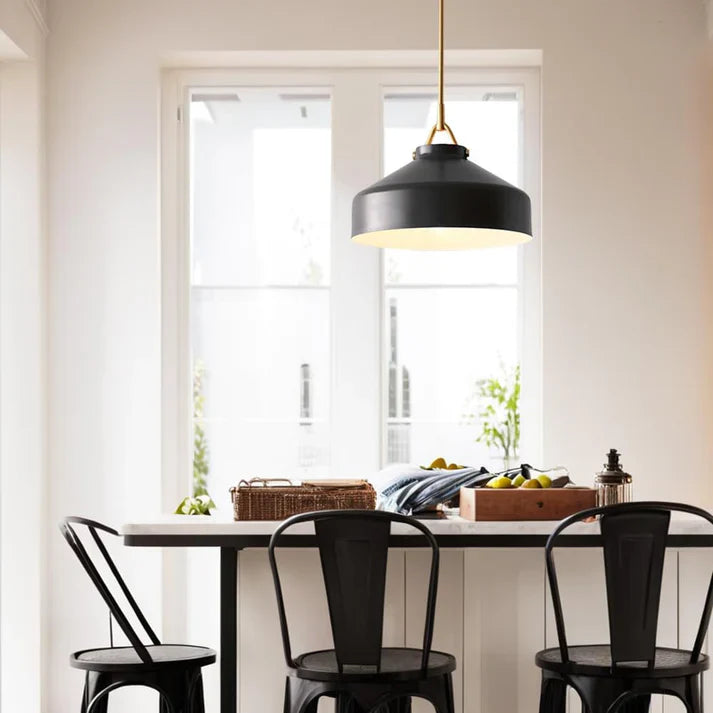 Aevric Nordic White Glass Pendant Light