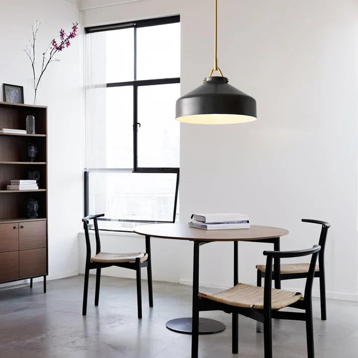 Aevric Nordic White Glass Pendant Light