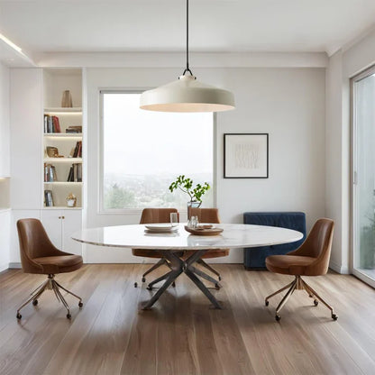 Aevric Nordic White Glass Pendant Light