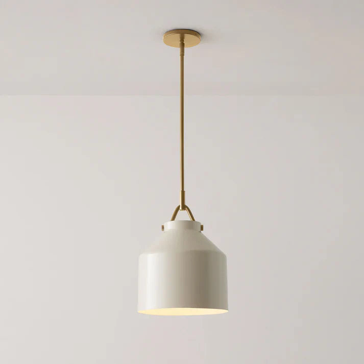 Aevric Nordic White Glass Pendant Light