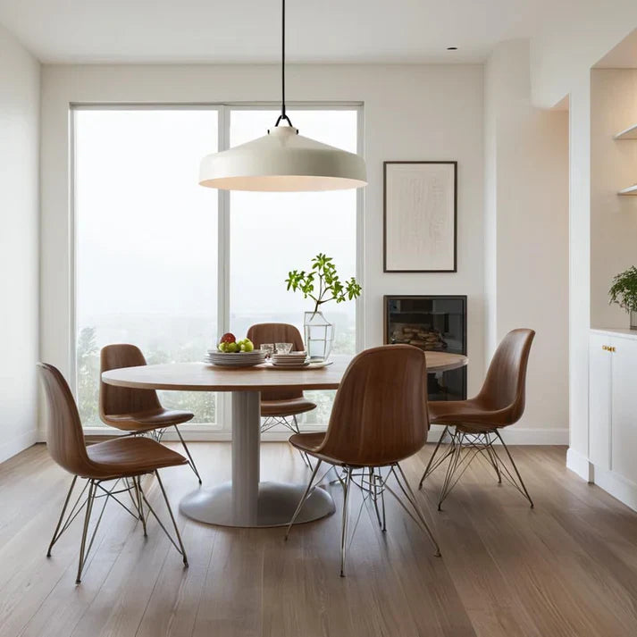 Aevric Nordic White Glass Pendant Light