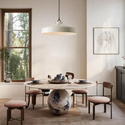 Aevric Nordic White Glass Pendant Light