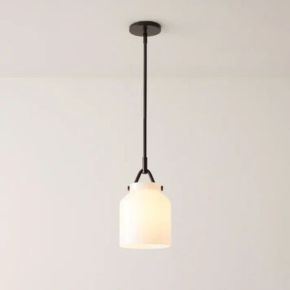 Aevric Nordic White Glass Pendant Light