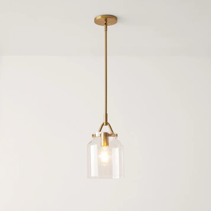 Aevric Nordic White Glass Pendant Light