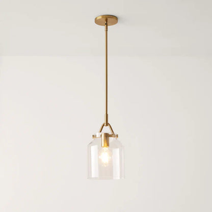 Aevric Nordic White Glass Pendant Light