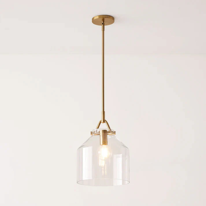 Aevric Nordic White Glass Pendant Light
