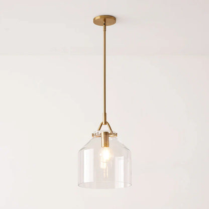 Aevric Nordic White Glass Pendant Light