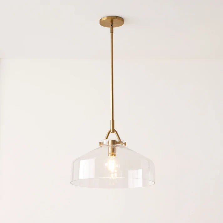 Aevric Nordic White Glass Pendant Light