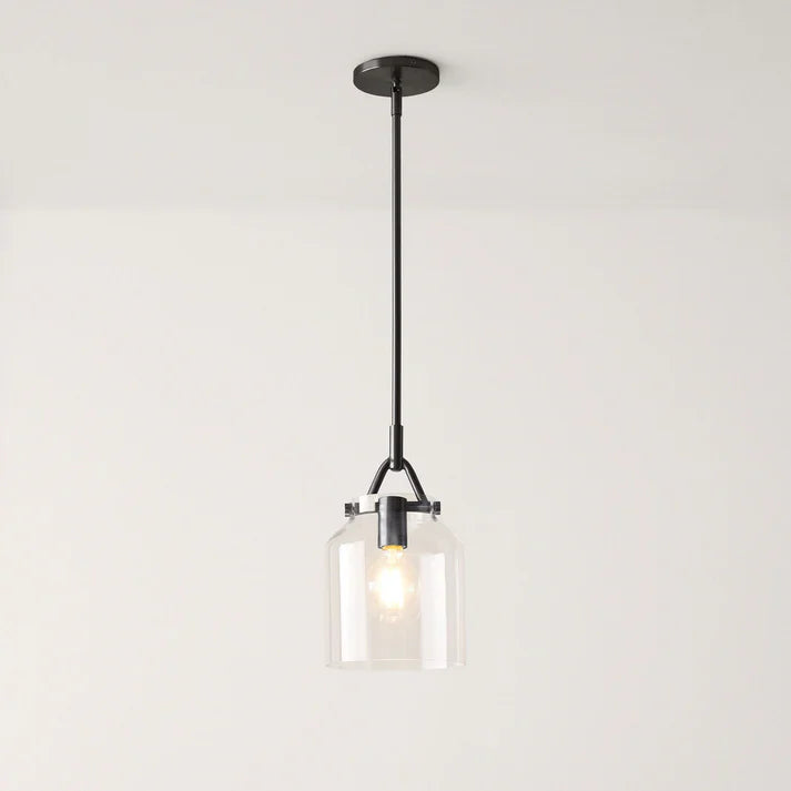 Aevric Nordic White Glass Pendant Light