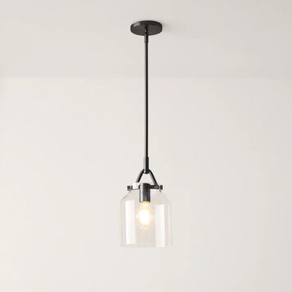 Aevric Nordic White Glass Pendant Light