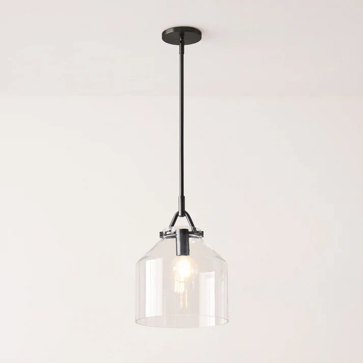 Aevric Nordic White Glass Pendant Light