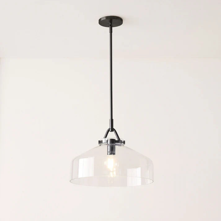 Aevric Nordic White Glass Pendant Light
