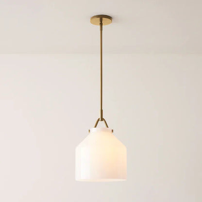 Aevric Nordic White Glass Pendant Light