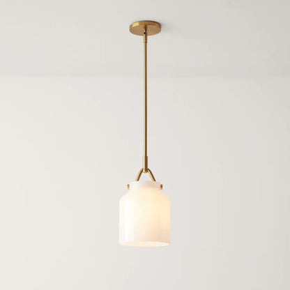 Aevric Nordic White Glass Pendant Light