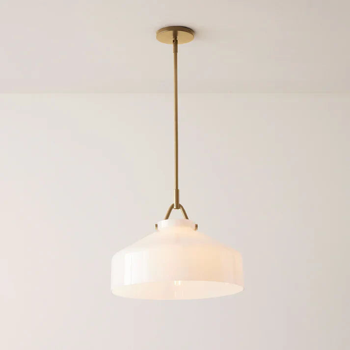 Aevric Nordic White Glass Pendant Light