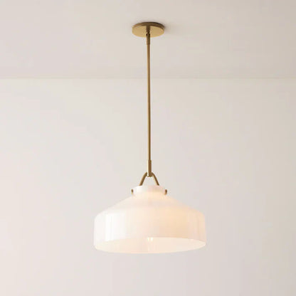 Aevric Nordic White Glass Pendant Light