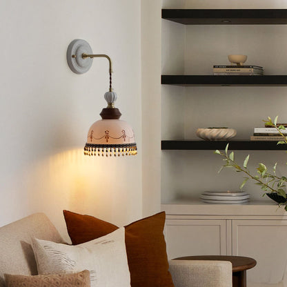 Eldrin Vintage Ceramic Tassel Wall Sconce