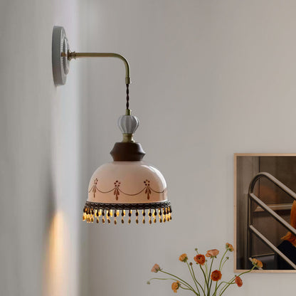 Eldrin Vintage Ceramic Tassel Wall Sconce