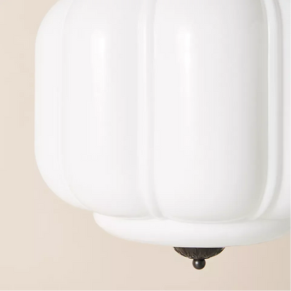 Myric Vintage Milk Glass Oiled Brass Eloise Pendant Light