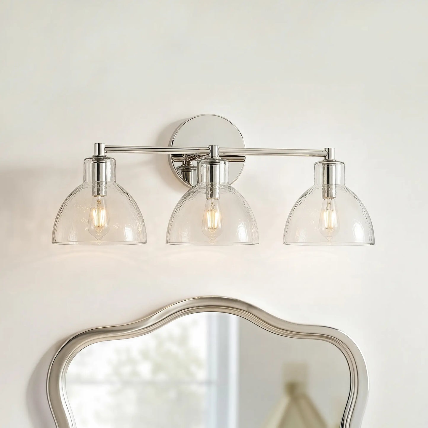 Lioren Antique Brass Recycled Glass Wall Sconce