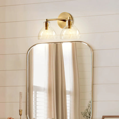 Lioren Antique Brass Recycled Glass Wall Sconce