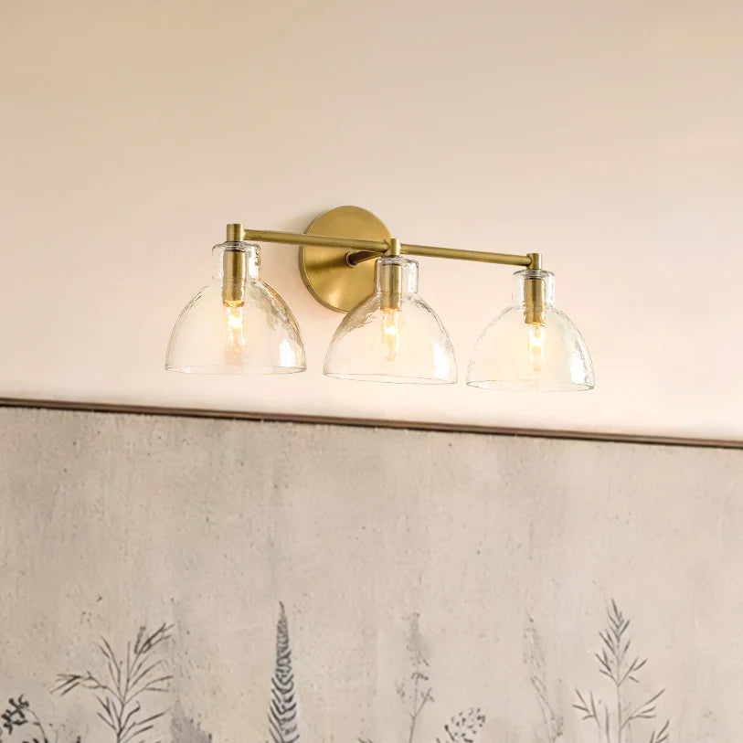 Lioren Antique Brass Recycled Glass Wall Sconce