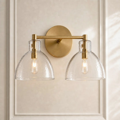 Lioren Antique Brass Recycled Glass Wall Sconce