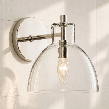 Lioren Antique Brass Recycled Glass Wall Sconce