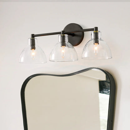 Lioren Antique Brass Recycled Glass Wall Sconce