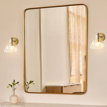Lioren Antique Brass Recycled Glass Wall Sconce