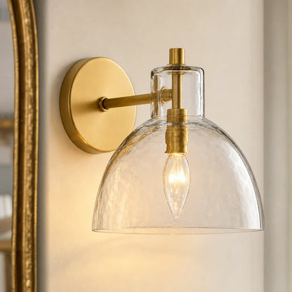 Lioren Antique Brass Recycled Glass Wall Sconce