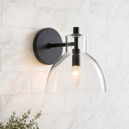 Lioren Antique Brass Recycled Glass Wall Sconce