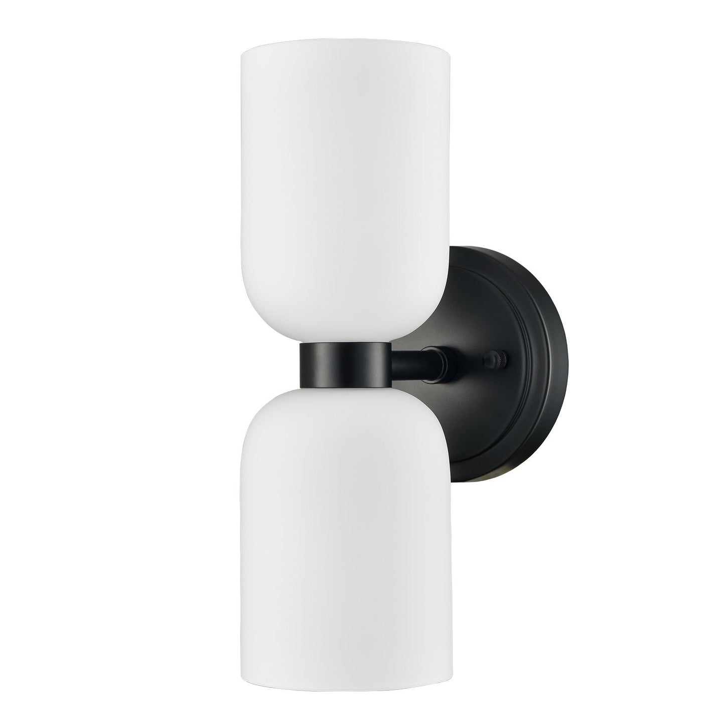 Mynith Milky Glass Tube Up Down Vanity Wall Sconce
