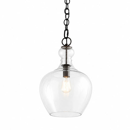 Yates Industrial Clear Glass Pendant Light