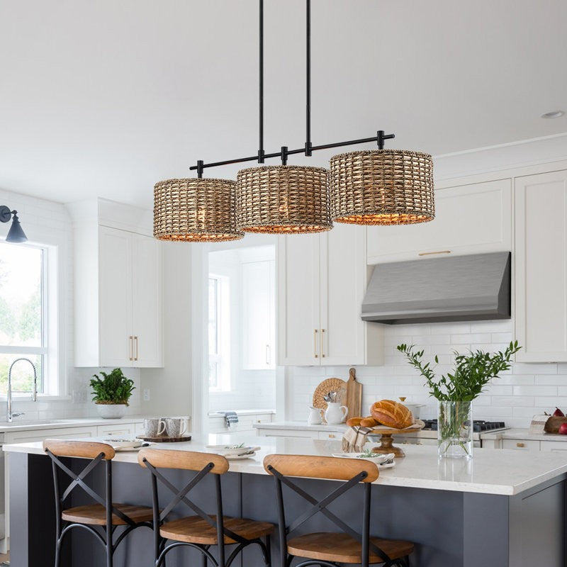 Raphael Beachy 3 Light Dimmable Drum Chandelier for Dining Room