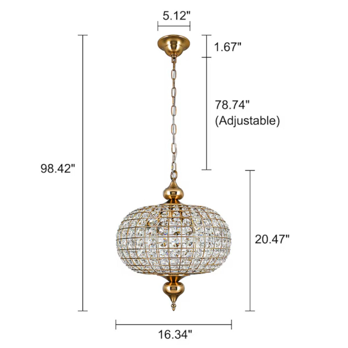 Dion Luxury Antique Brass French Country Crystal Large Chandelier