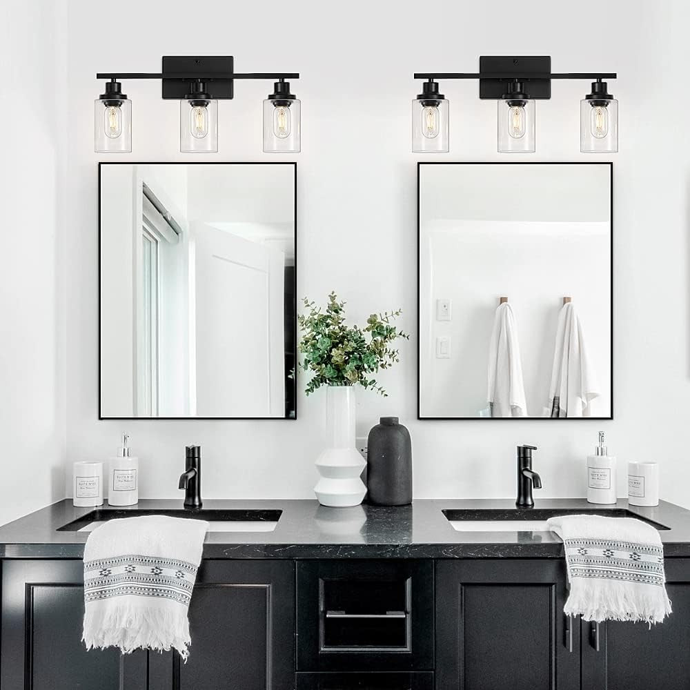 Lynor Classic Farmhouse Clear Glass Triple Sconce