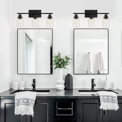 Lynor Classic Farmhouse Clear Glass Triple Sconce