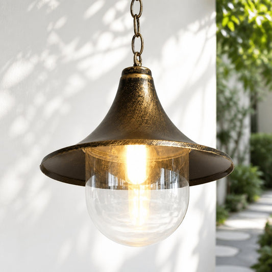 Marshall Farmhouse Outdoor Patio Porch Black Pendant Light