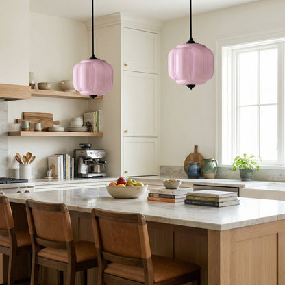 Cyrilith Vintage Milk Glass Oiled Brass Eloise Pendant light