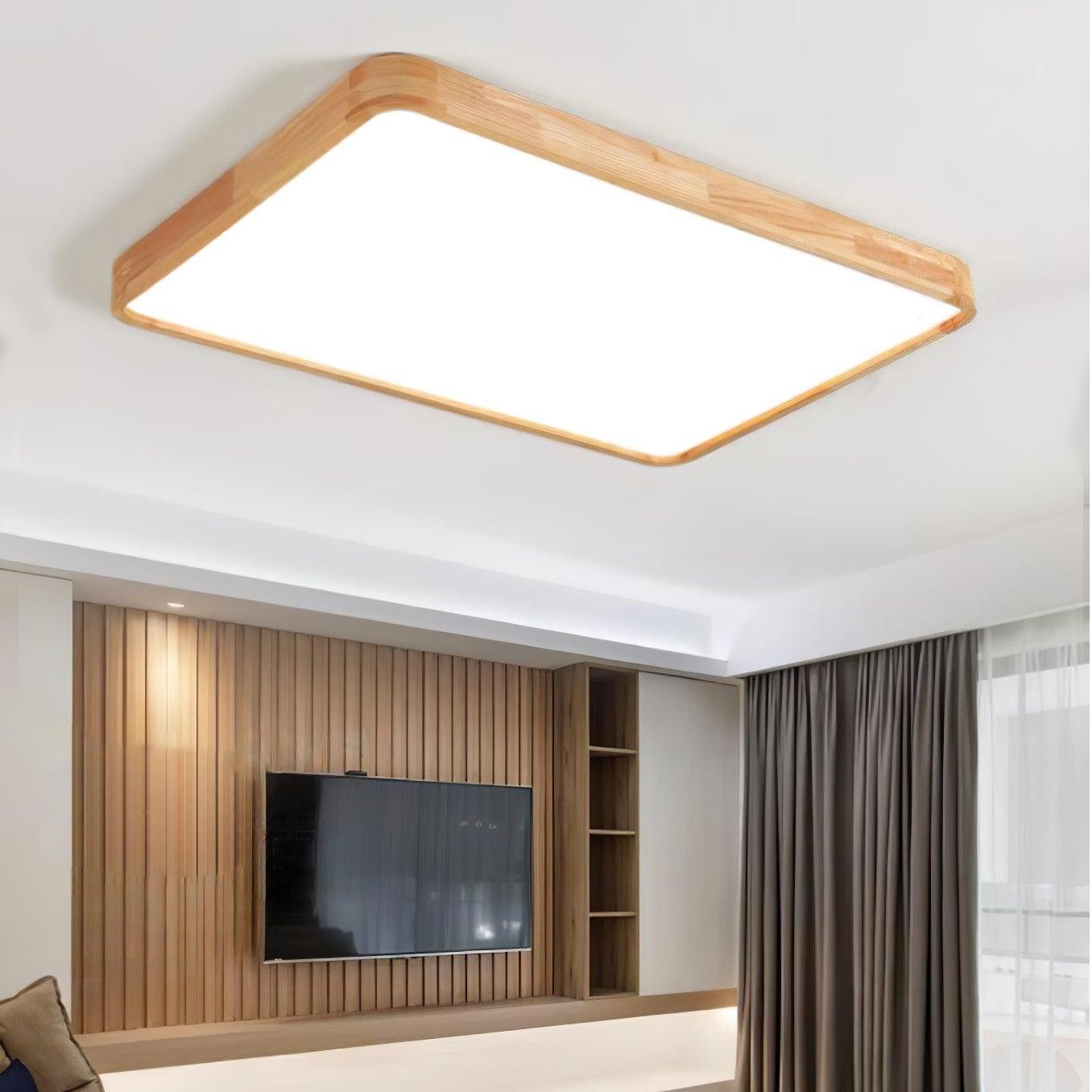 Blayze Rustic LED Wooden Geometric Ceiling Light