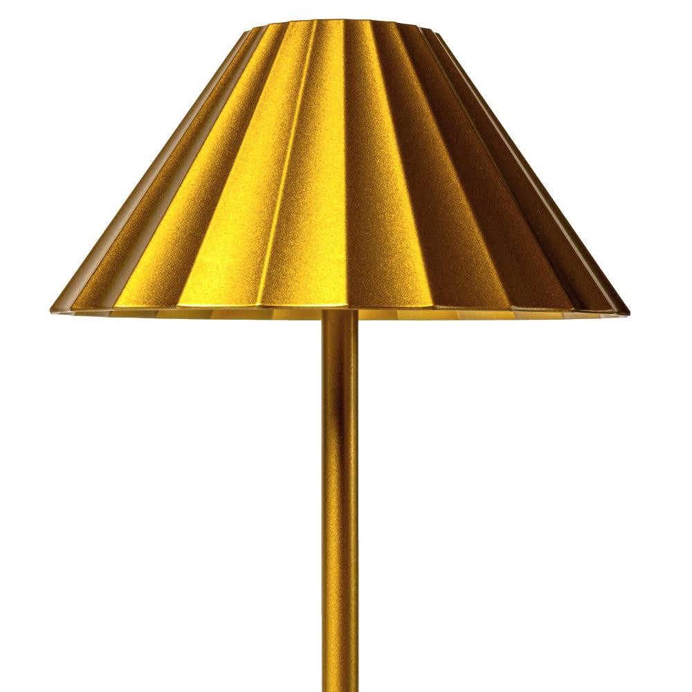 Heley Exquisite Brass Color Rechargeable Dimmable Cordless Table Lamp