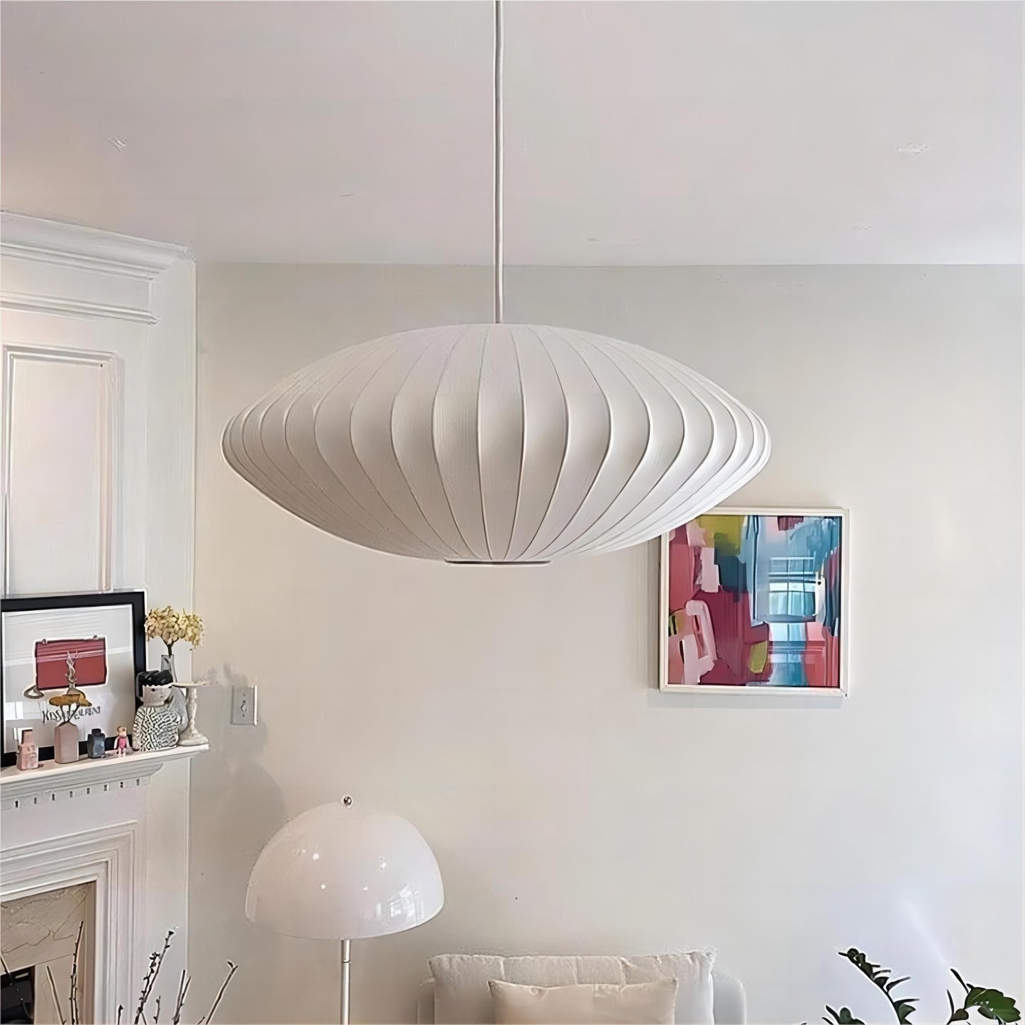 Leocadia White Saucer Nelson Bubble Pendant Light