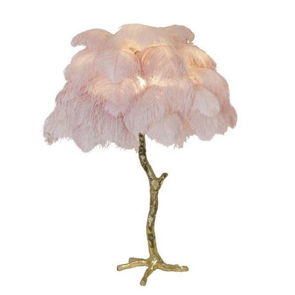 Marco Ostrich Feather Table Lamp
