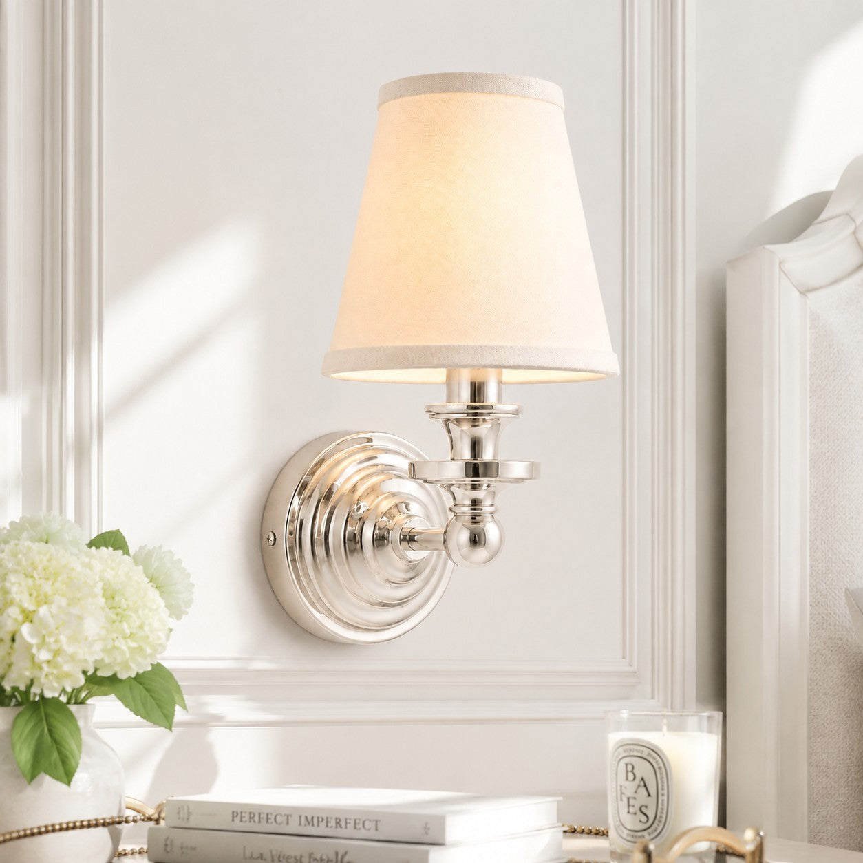 Ashby Vintage Linen Shade Wall Light