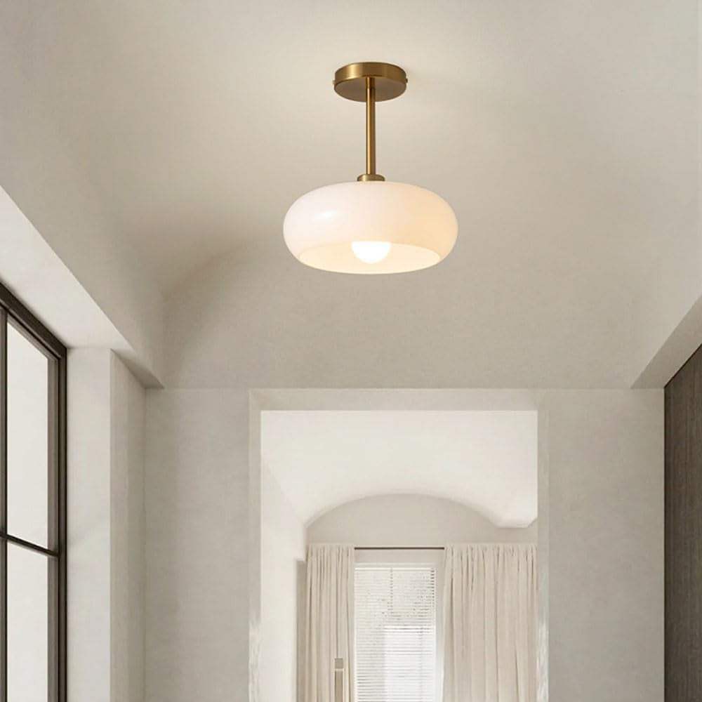Oziro Vintage Donut Round Glass Ceiling Lights