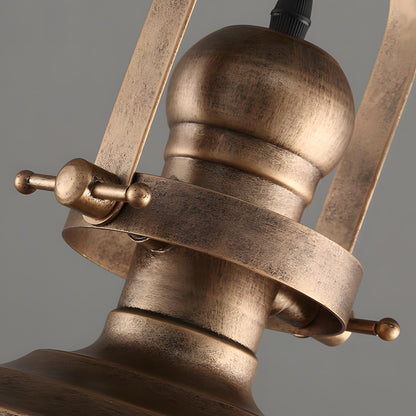 Carmen Industrial Antique Metal Horn Shaped Pendant Light