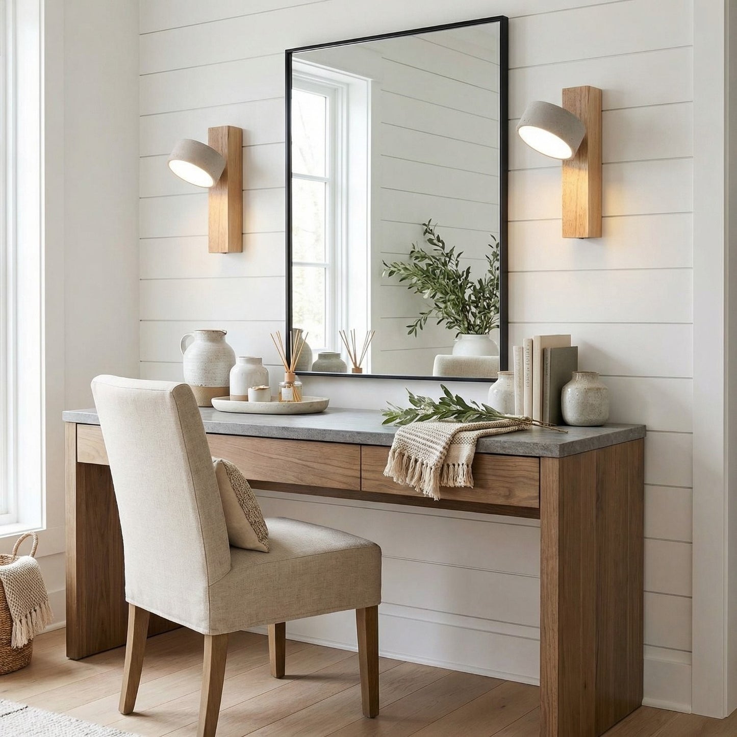 Bennett Wabi-Sabi Round Travertine Wall Light